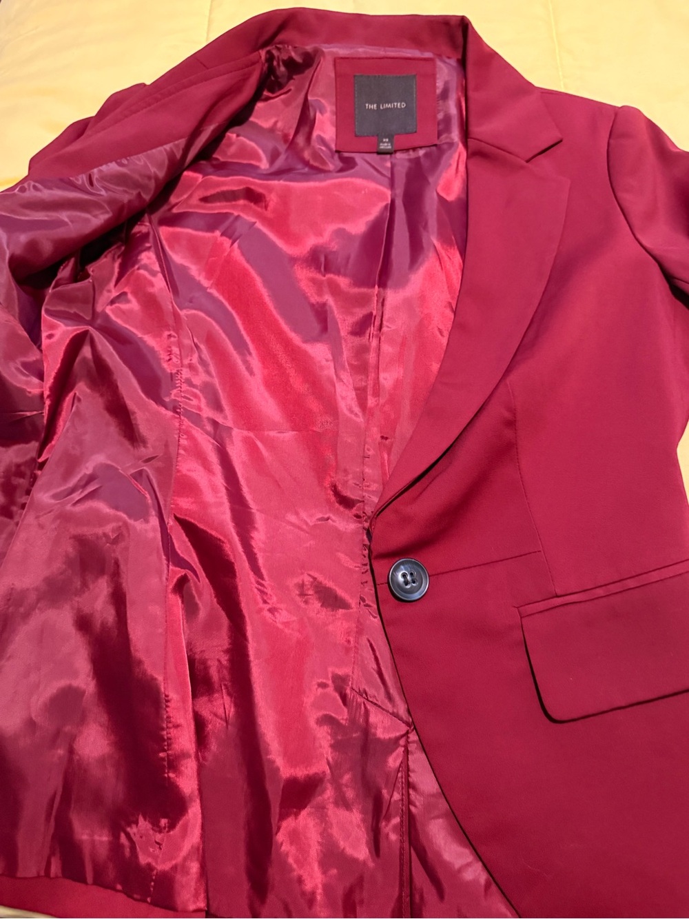 Theory Women's Burgundy Single-Button Blazer